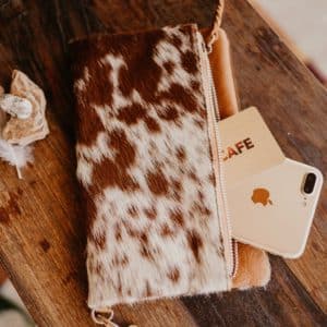 Clutch Cowhide Fold Over – Various Colours